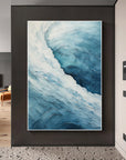 Multicolor Blue Abyss - Abstract Oceanic Textured Wall Art - Artwallpainting