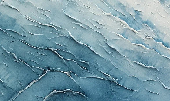 Multicolor Blue Abyss - Abstract Oceanic Textured Wall Art - Artwallpainting