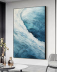 Multicolor Blue Abyss - Abstract Oceanic Textured Wall Art - Artwallpainting