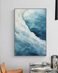 Multicolor Blue Abyss - Abstract Oceanic Textured Wall Art - Artwallpainting