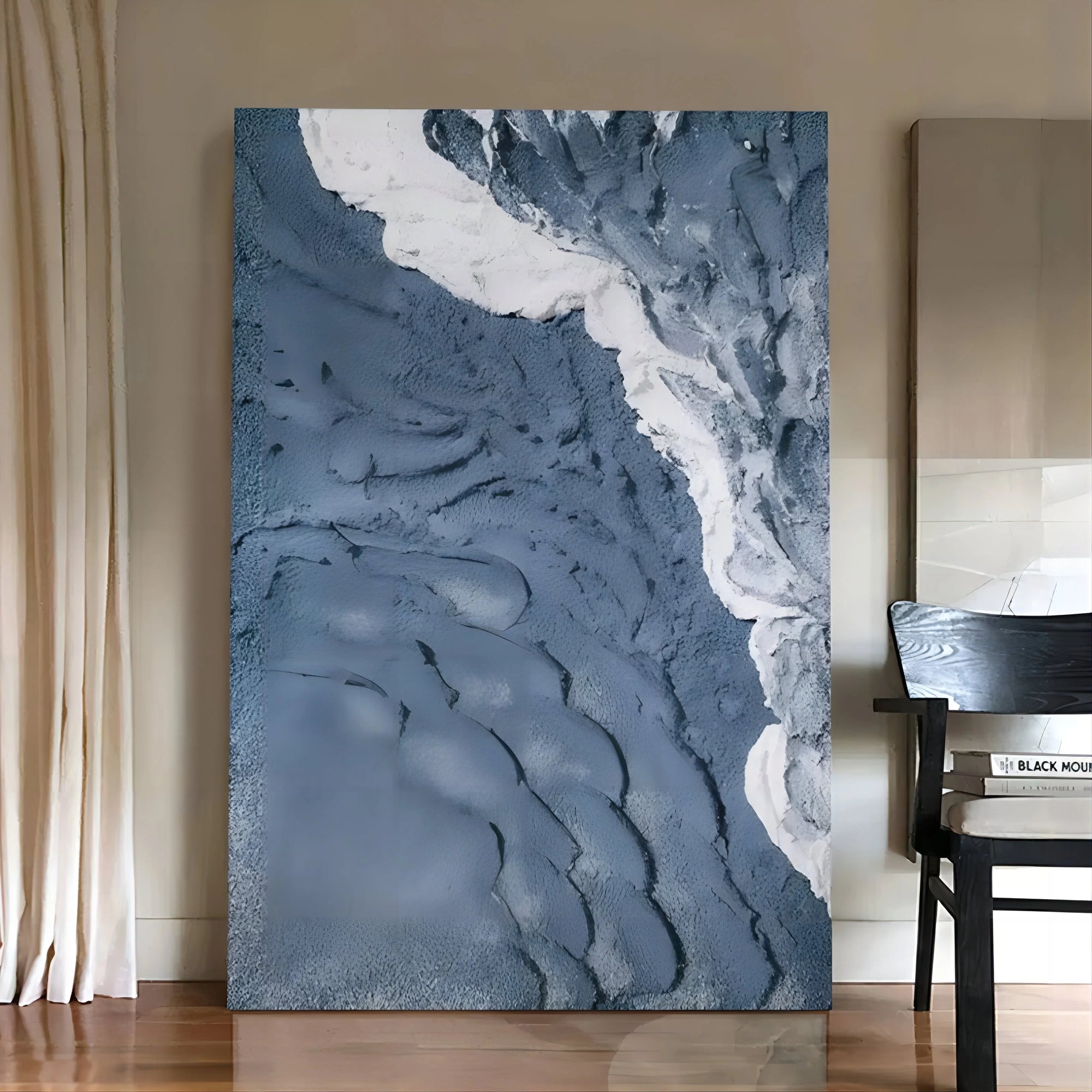 Multicolor Blue Tide Coastal Abstract - Artwallpainting