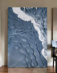 Multicolor Blue Tide Coastal Abstract - Artwallpainting