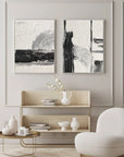 Multicolor Bold Harmony Textured Canvas Duo Set Of 2 - Artwallpainting