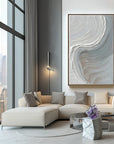 Multicolor Calm Horizons Neutral Abstract Wall Art - Artwallpainting