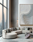 Multicolor Calm Horizons Neutral Abstract Wall Art - Artwallpainting