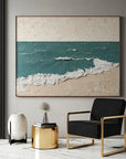 Multicolor Calm Shores Seascape Textured Painting - Artwallpainting