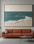 Multicolor Calm Shores Seascape Textured Painting - Artwallpainting
