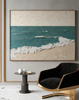 Multicolor Calm Shores Seascape Textured Painting - Artwallpainting