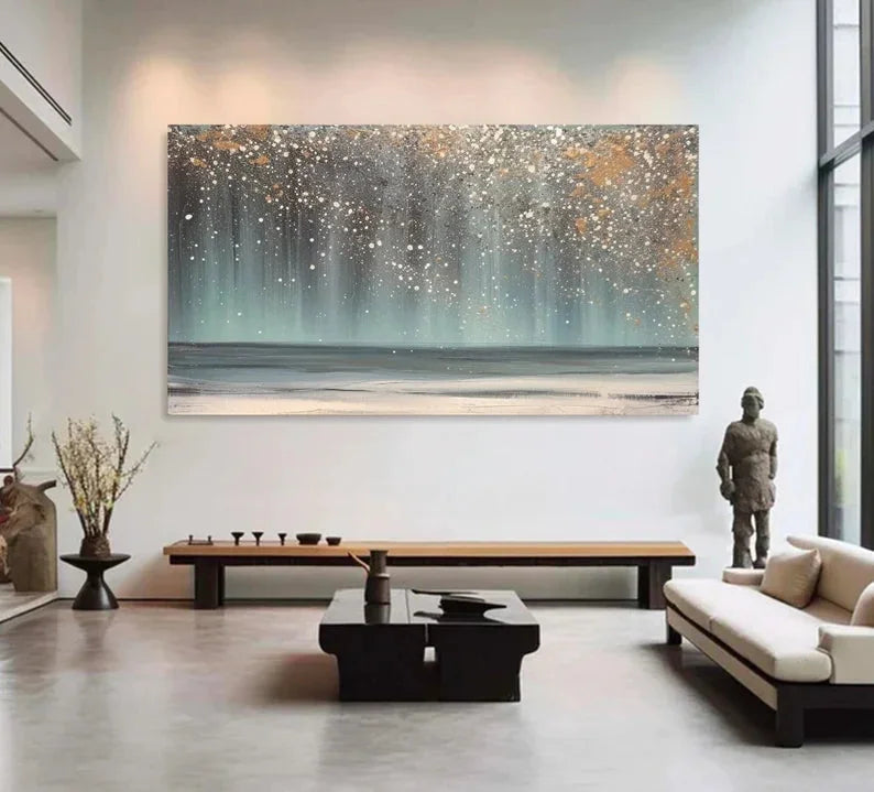 Multicolor Celestial Shoreline - Abstract Starry Seascape - Artwallpainting