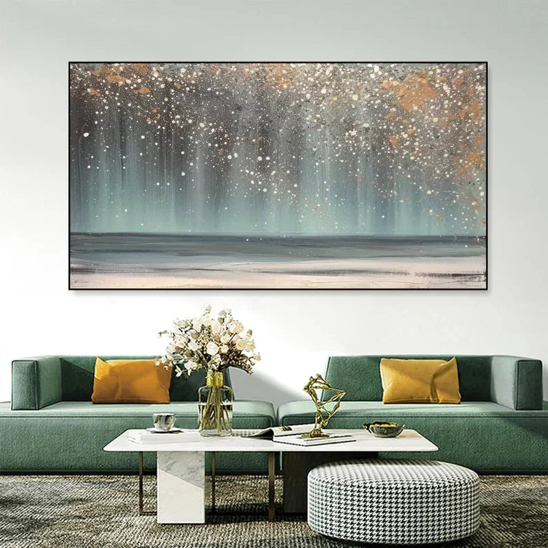 Multicolor Celestial Shoreline - Abstract Starry Seascape - Artwallpainting