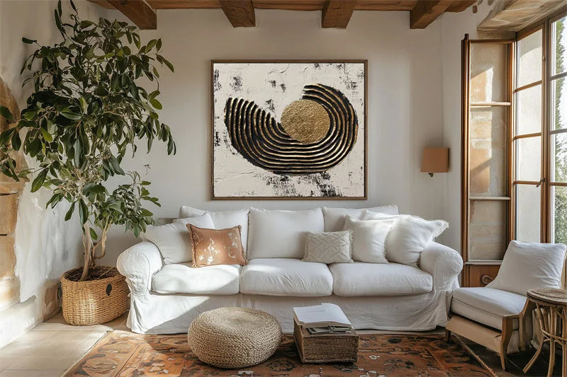 Multicolor Celestial Swirl Canvas Painting For Home Decoration - Artwallpainting