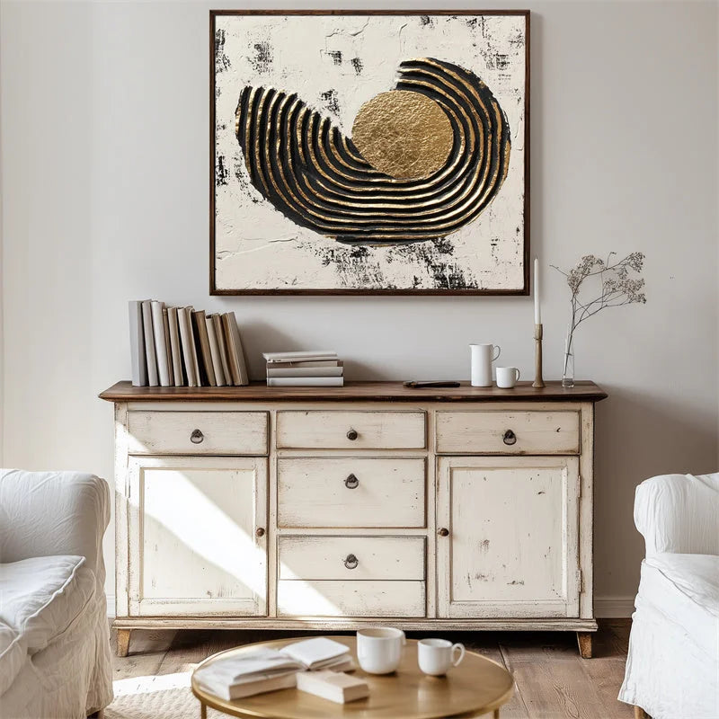 Multicolor Celestial Swirl Canvas Painting For Home Decoration - Artwallpainting