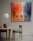 Multicolor City Of Umbrellas Canvas Painting For Home Decoration - Artwallpainting