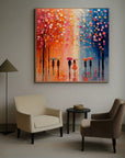 Multicolor City Of Umbrellas Canvas Painting For Home Decoration - Artwallpainting