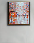 Multicolor City Of Umbrellas Canvas Painting For Home Decoration - Artwallpainting