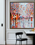 Multicolor City Of Umbrellas Canvas Painting For Home Decoration - Artwallpainting