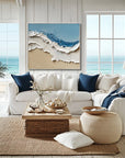 Multicolor Coastal Breeze Textured Waves - Artwallpainting
