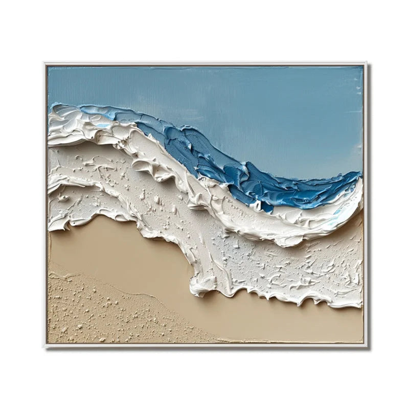 Multicolor Coastal Breeze Textured Waves - Artwallpainting