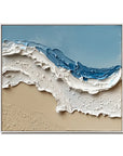 Multicolor Coastal Breeze Textured Waves - Artwallpainting