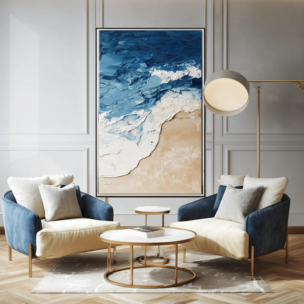 Multicolor Coastal Harmony A Canvas Painting For Home Decoration - Artwallpainting