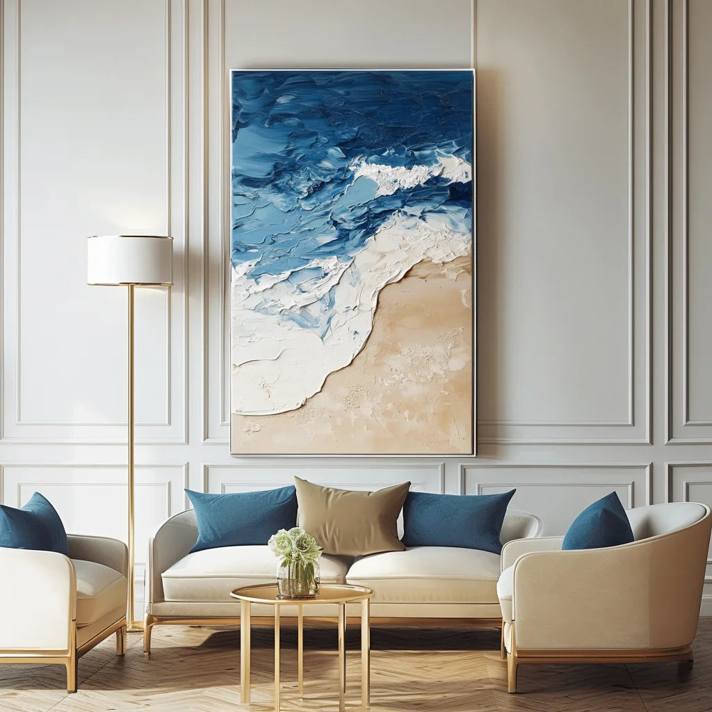 Multicolor Coastal Harmony A Canvas Painting For Home Decoration - Artwallpainting