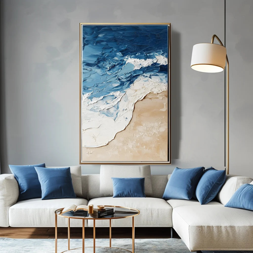Multicolor Coastal Harmony A Canvas Painting For Home Decoration - Artwallpainting