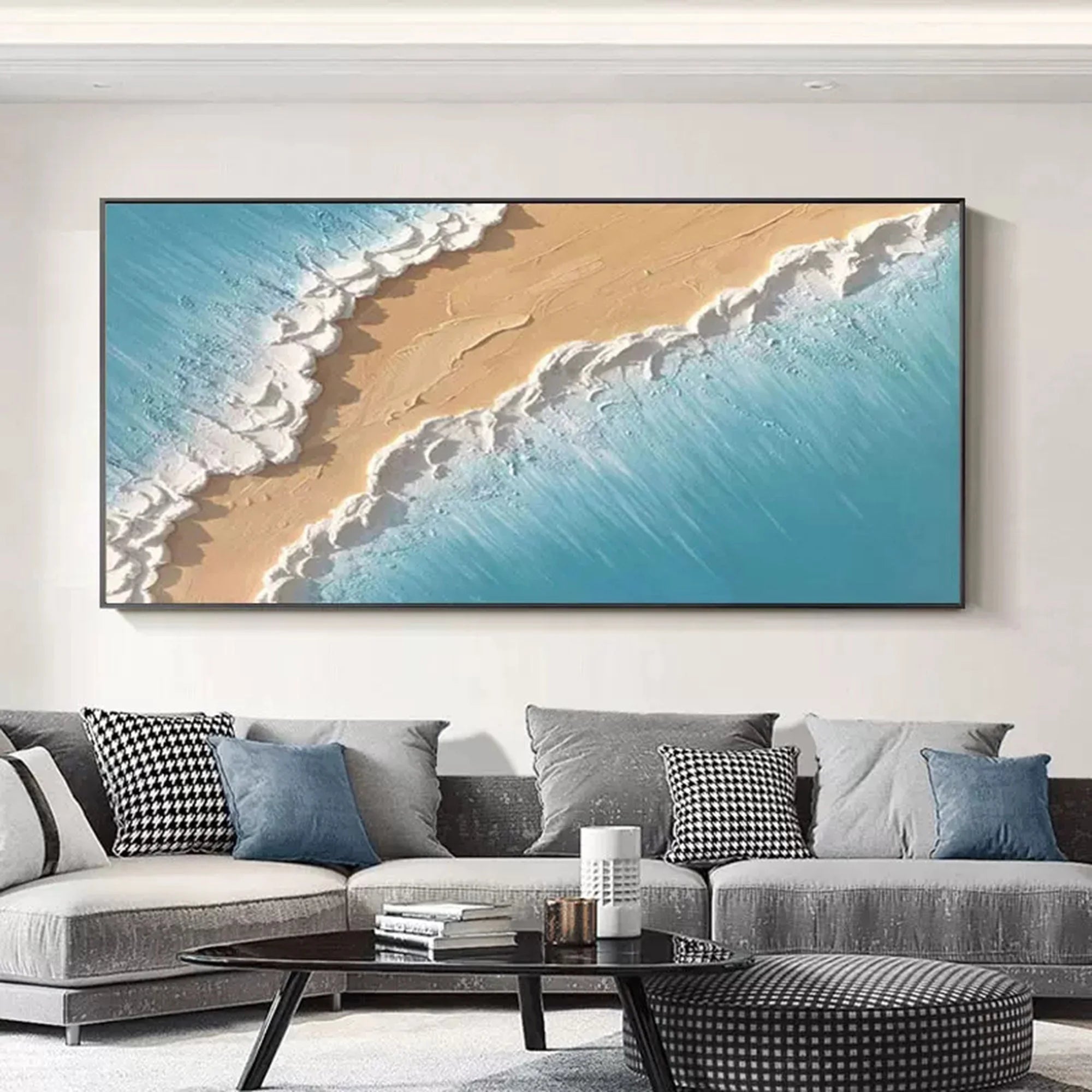 Multicolor Coastal Harmony Canvas Painting For Home Decoration - Artwallpainting