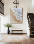 Multicolor Coastal Serenity-Natural Abstract Coastal Landscape Texture Wall Art - Artwallpainting