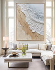 Multicolor Coastal Serenity-Natural Abstract Coastal Landscape Texture Wall Art - Artwallpainting