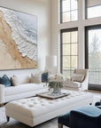 Multicolor Coastal Serenity-Natural Abstract Coastal Landscape Texture Wall Art - Artwallpainting
