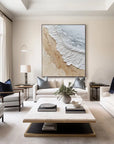 Multicolor Coastal Serenity-Natural Abstract Coastal Landscape Texture Wall Art - Artwallpainting