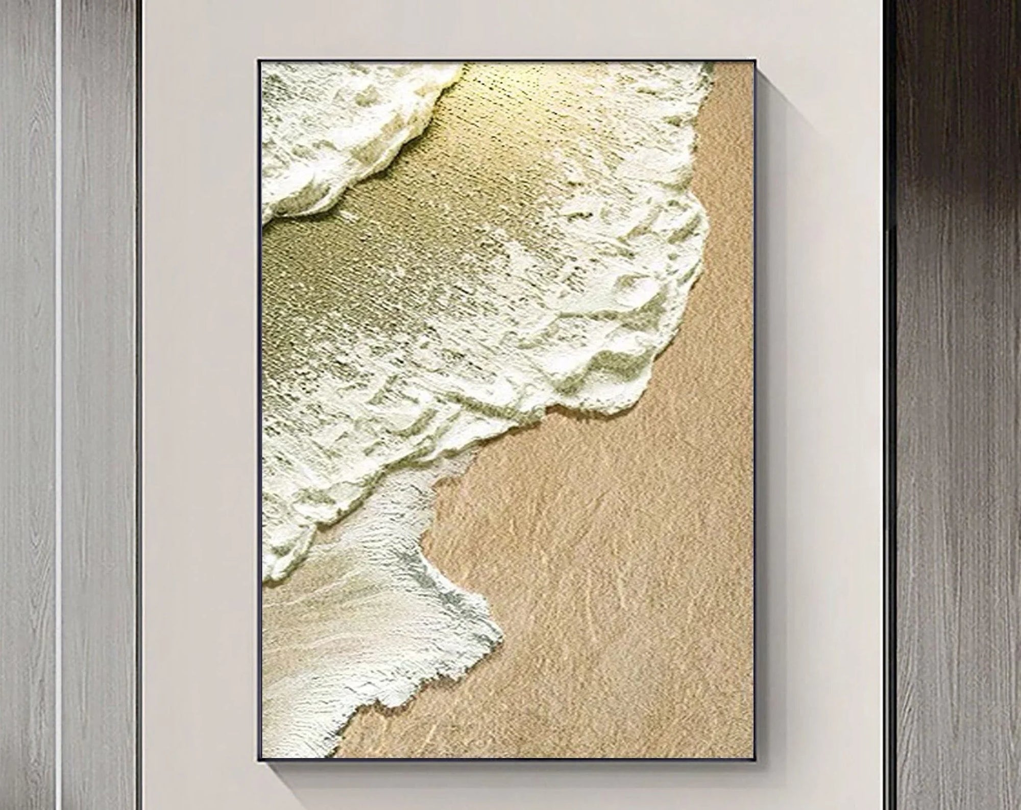 Multicolor Coastal Whisper Abstract Ocean And Sand Texture - Artwallpainting