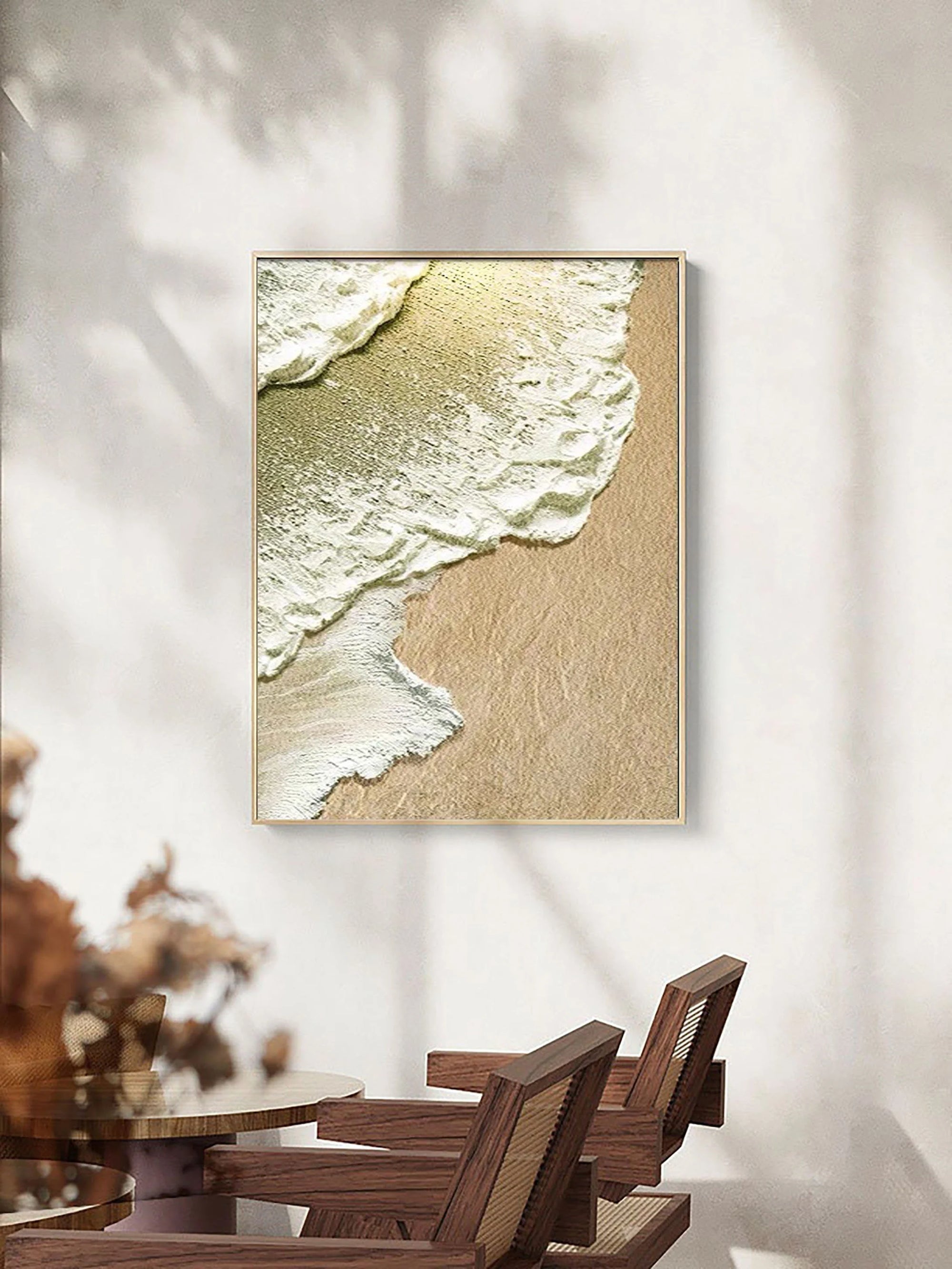 Multicolor Coastal Whisper Abstract Ocean And Sand Texture - Artwallpainting
