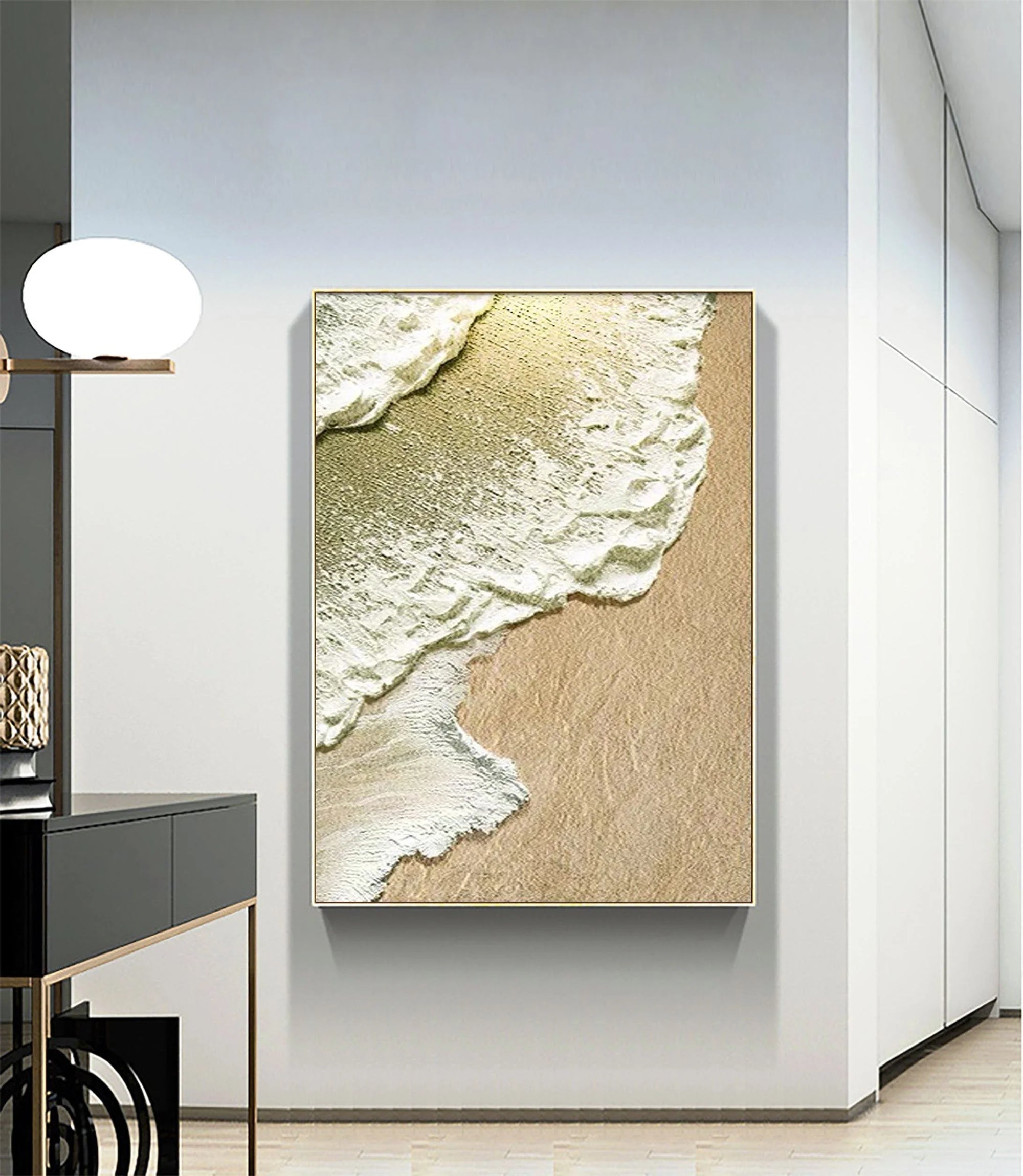 Multicolor Coastal Whisper Abstract Ocean And Sand Texture - Artwallpainting