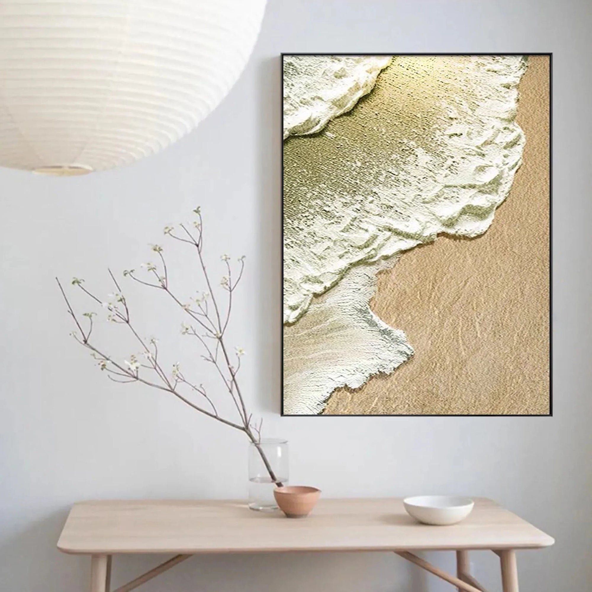 Multicolor Coastal Whisper Abstract Ocean And Sand Texture - Artwallpainting