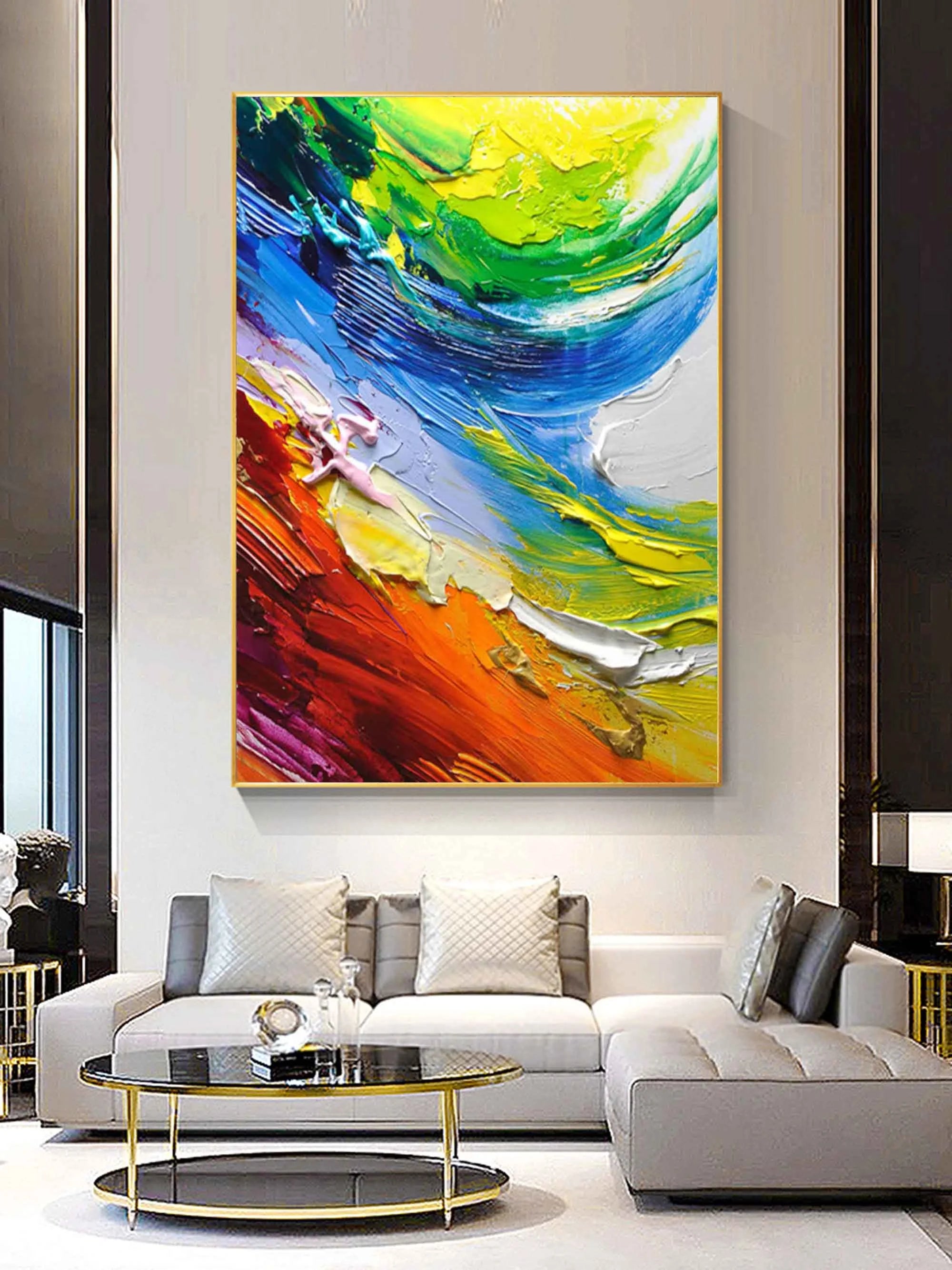 Multicolor Color Symphony - Abstract Energy Burst - Artwallpainting