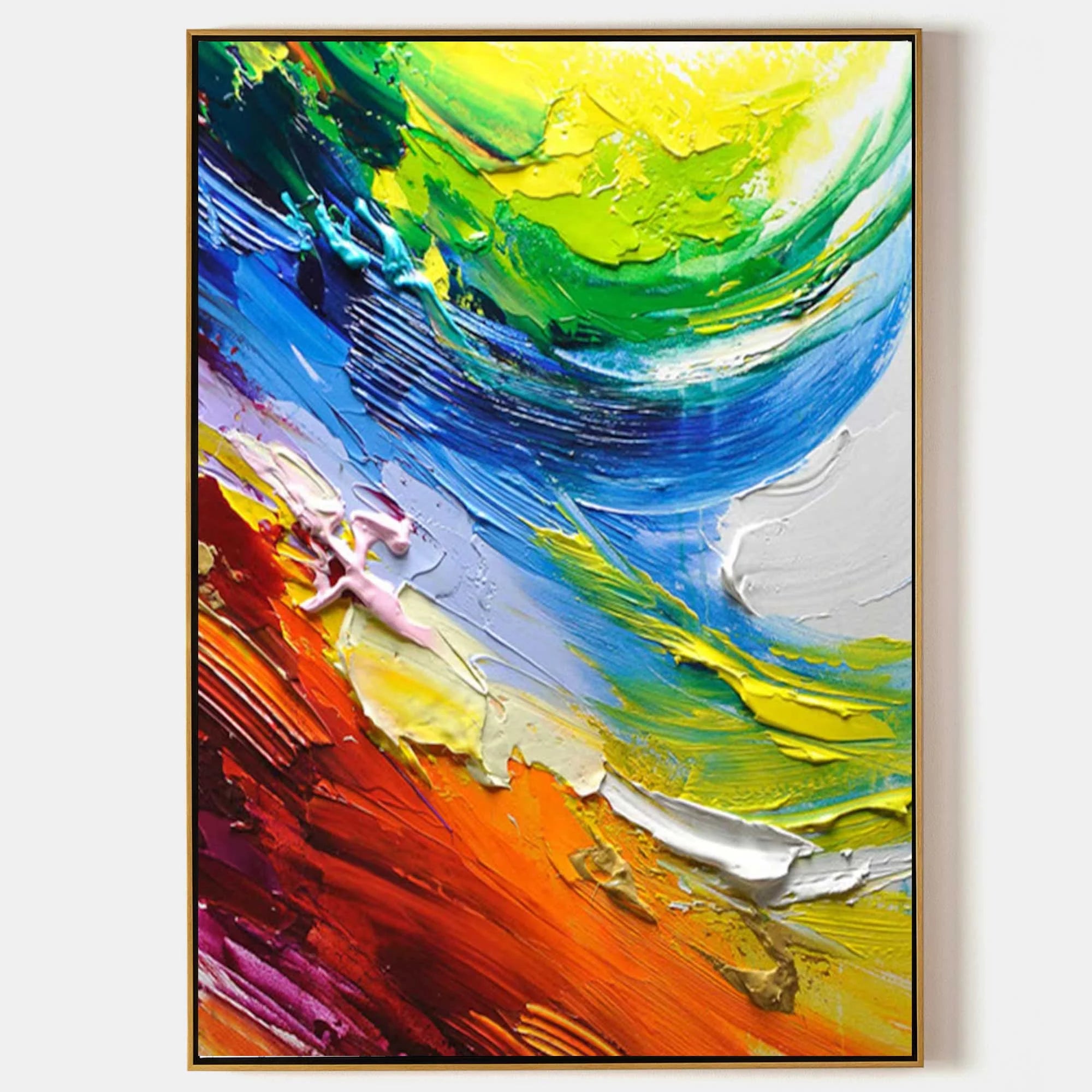 Multicolor Color Symphony - Abstract Energy Burst - Artwallpainting