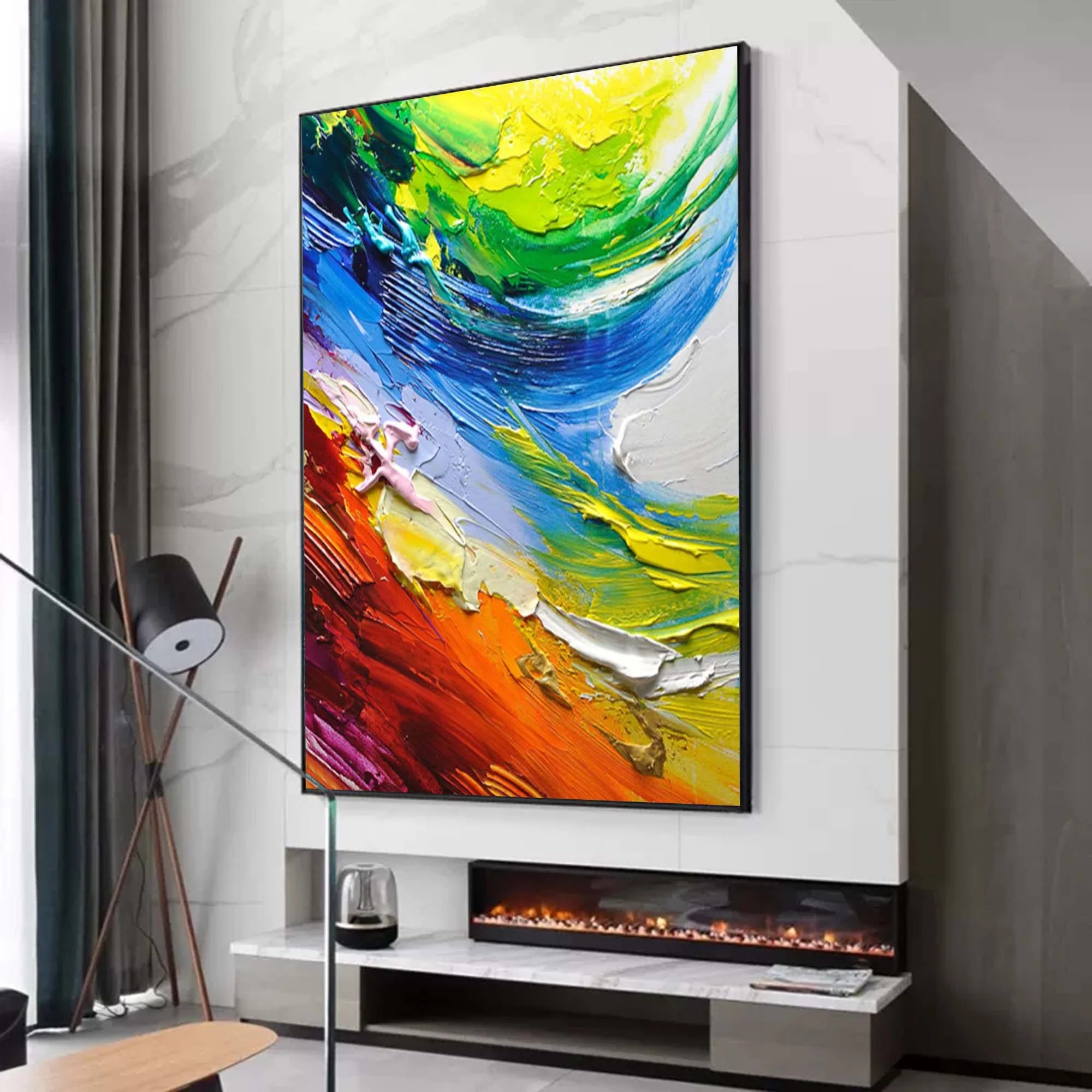 Multicolor Color Symphony - Abstract Energy Burst - Artwallpainting