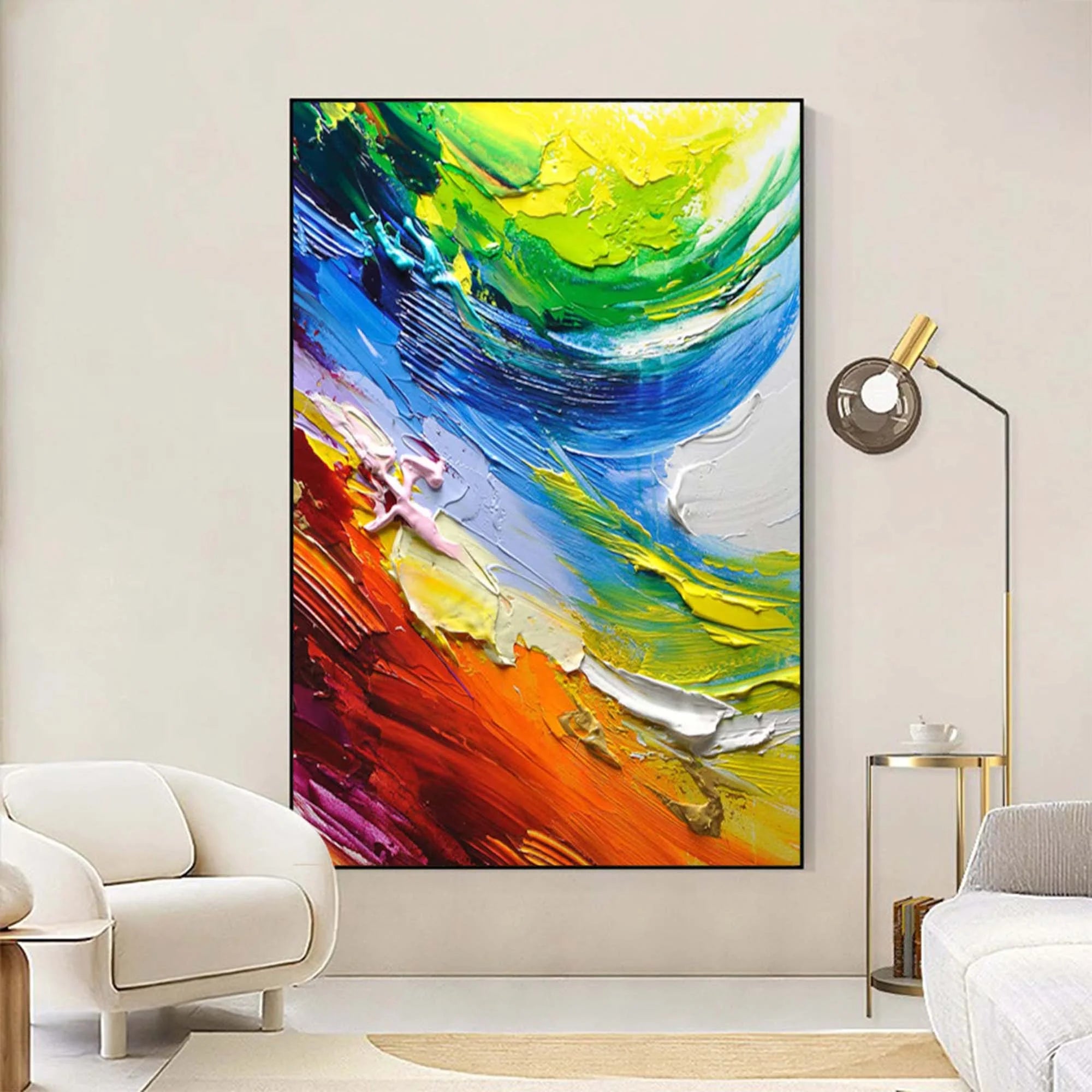 Multicolor Color Symphony - Abstract Energy Burst - Artwallpainting