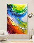 Multicolor Color Symphony - Abstract Energy Burst - Artwallpainting