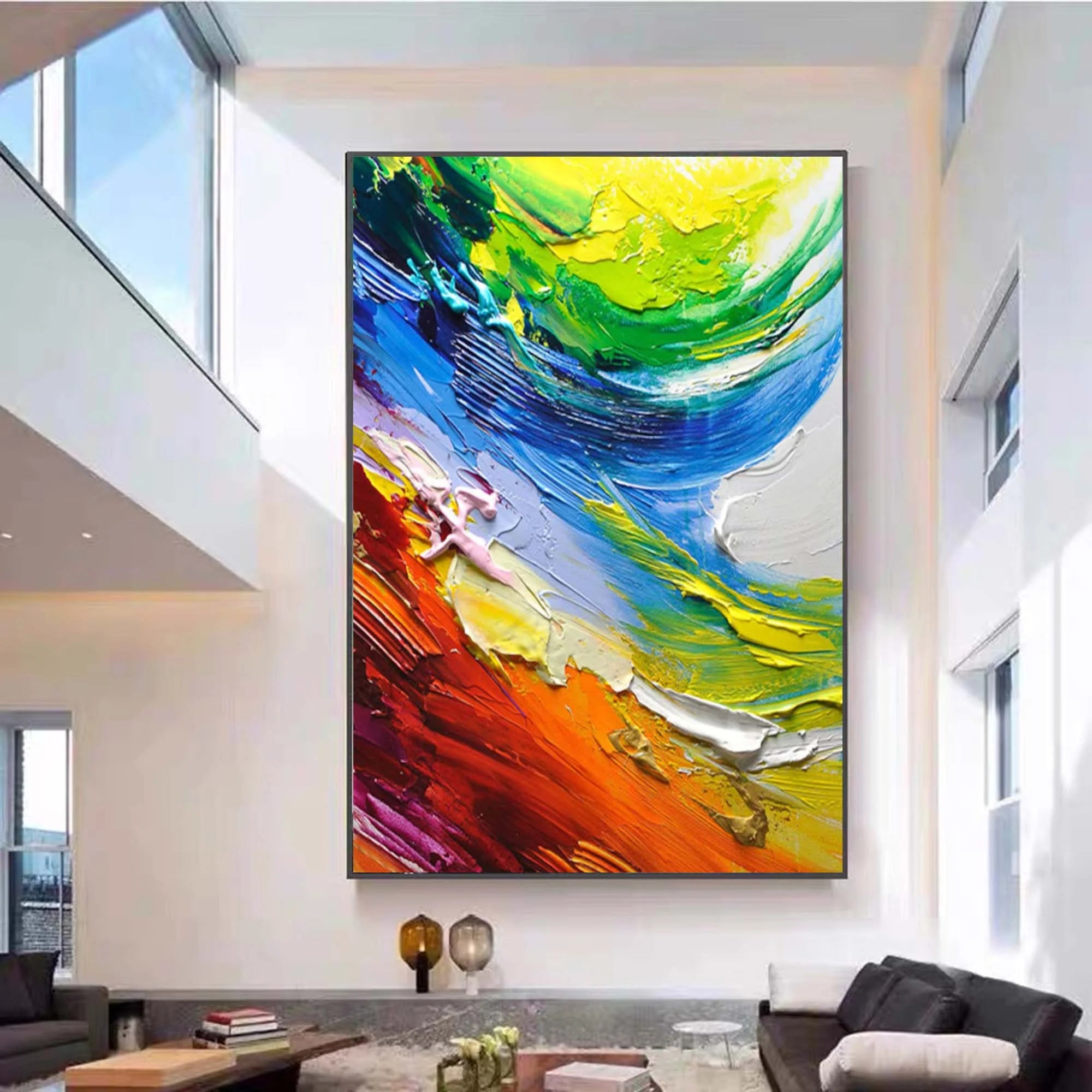 Multicolor Color Symphony - Abstract Energy Burst - Artwallpainting