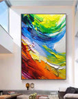 Multicolor Color Symphony - Abstract Energy Burst - Artwallpainting