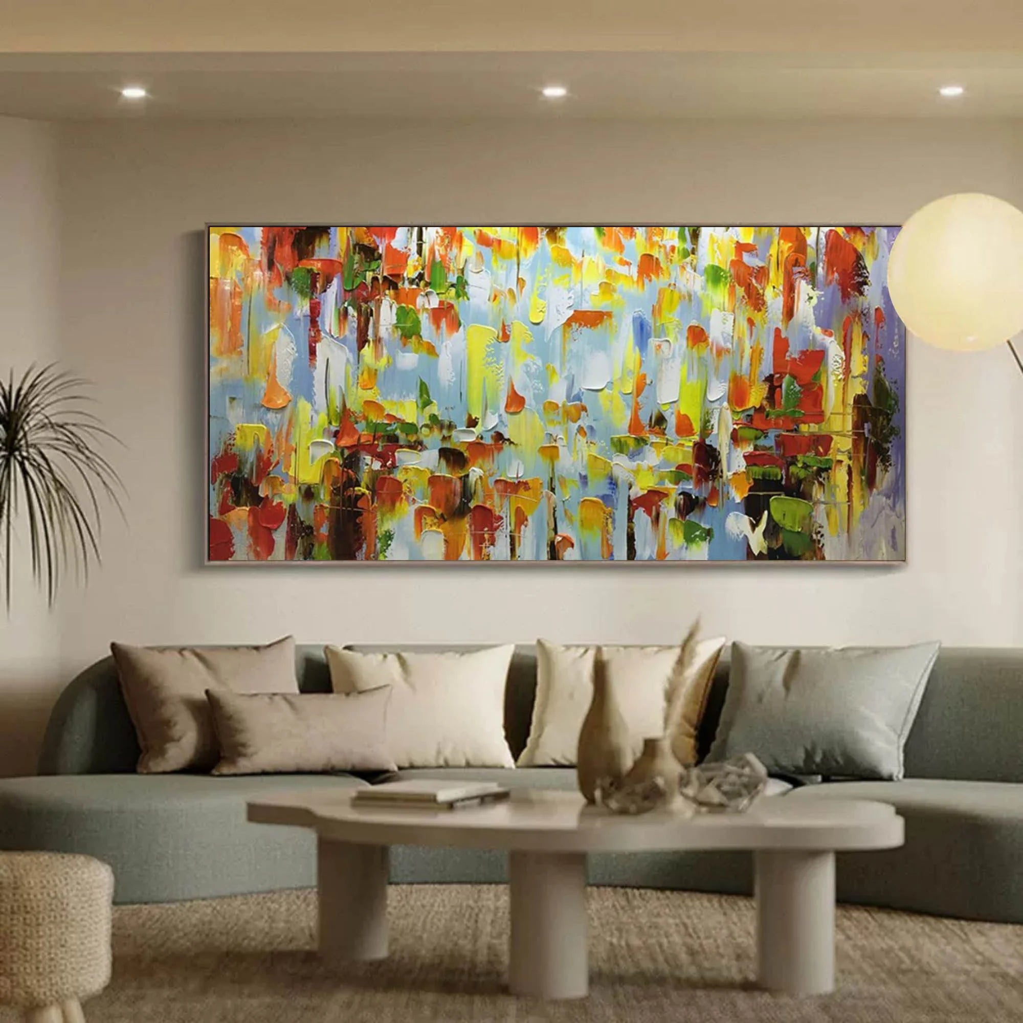 Multicolor Color Symphony - Abstract Vibrant Textured Art - Artwallpainting