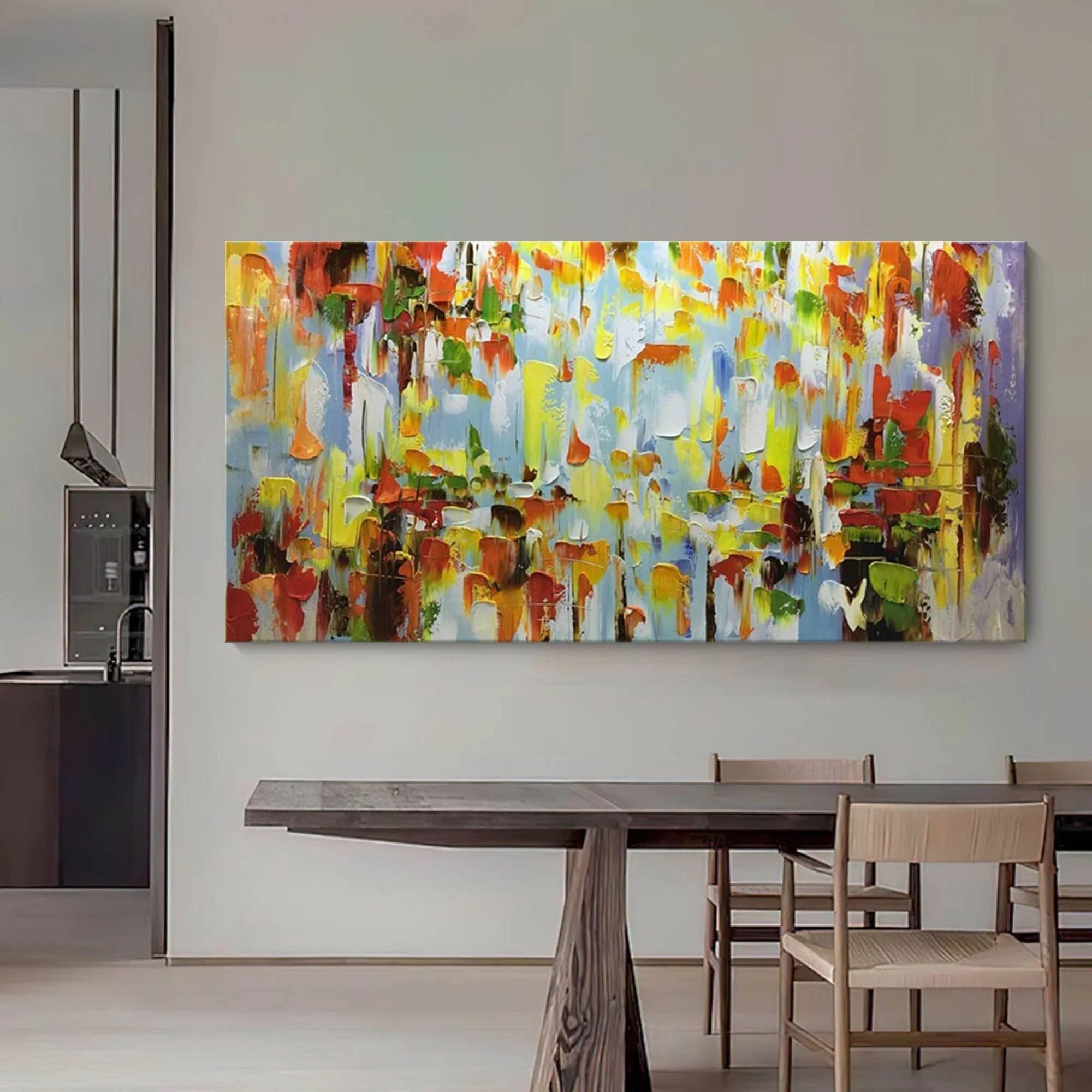 Multicolor Color Symphony - Abstract Vibrant Textured Art - Artwallpainting
