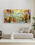 Multicolor Color Symphony - Abstract Vibrant Textured Art - Artwallpainting
