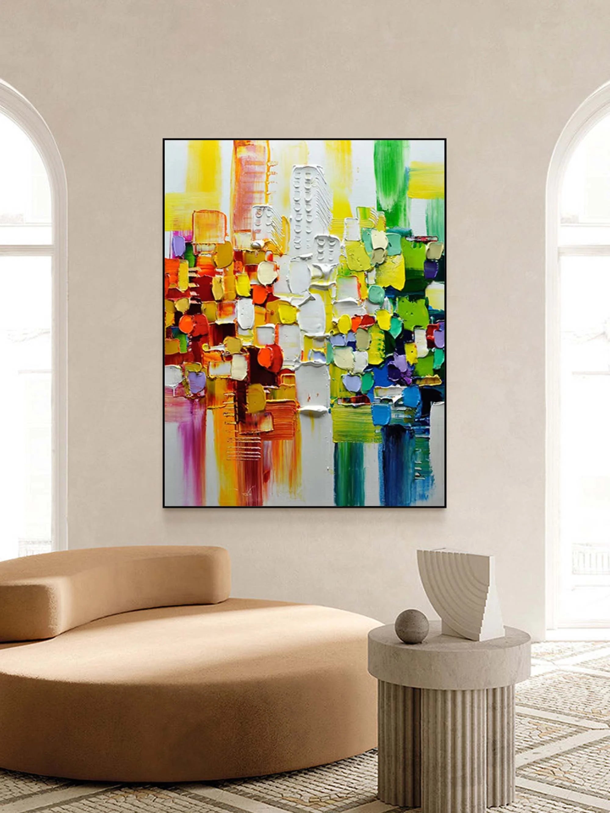 Multicolor Color Symphony - Geometric Abstract Composition - Artwallpainting