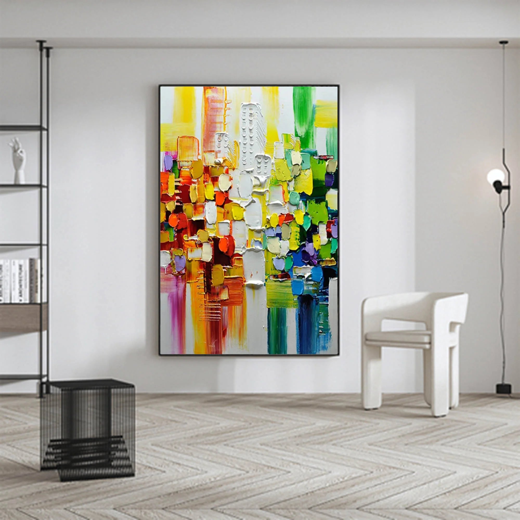 Multicolor Color Symphony - Geometric Abstract Composition - Artwallpainting