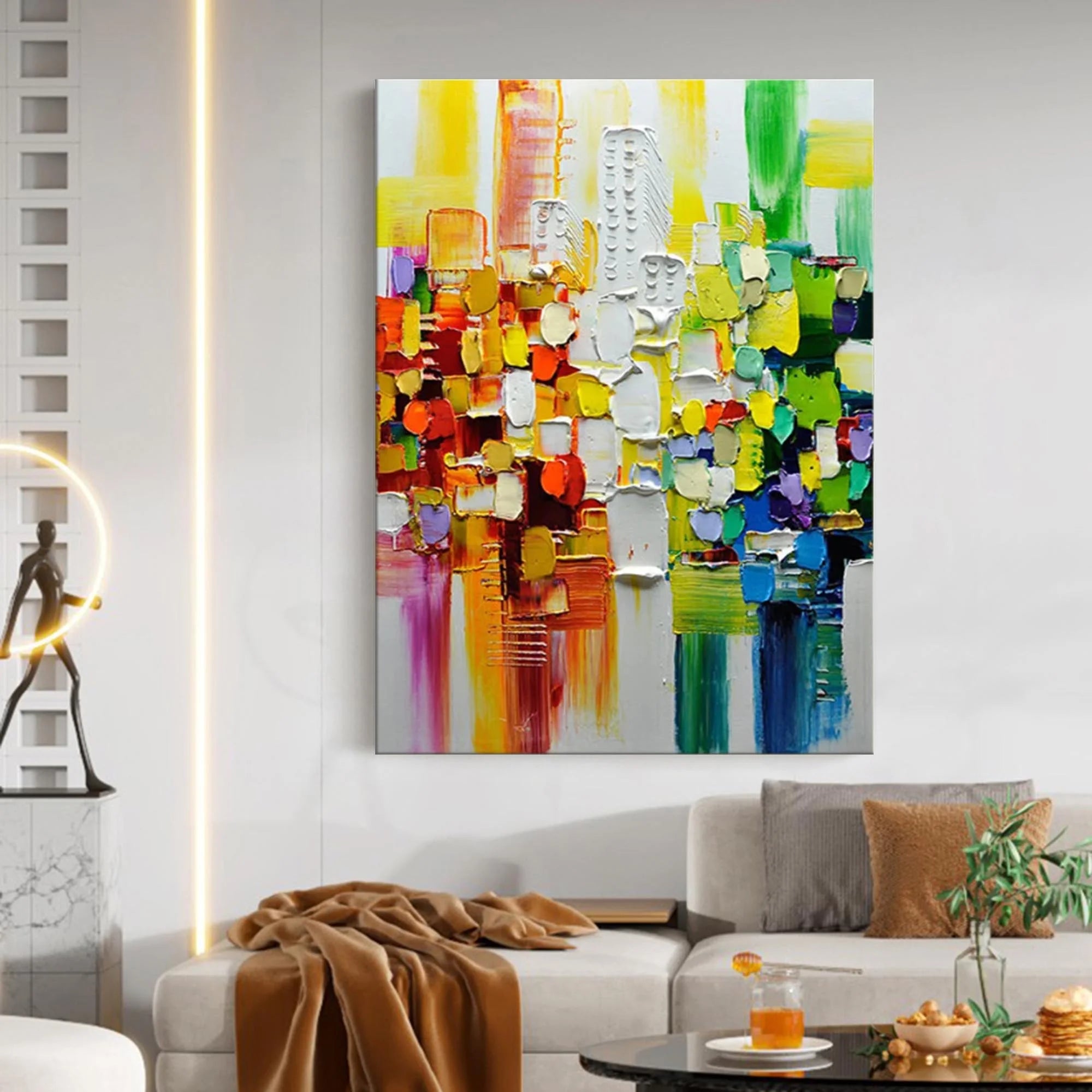 Multicolor Color Symphony - Geometric Abstract Composition - Artwallpainting