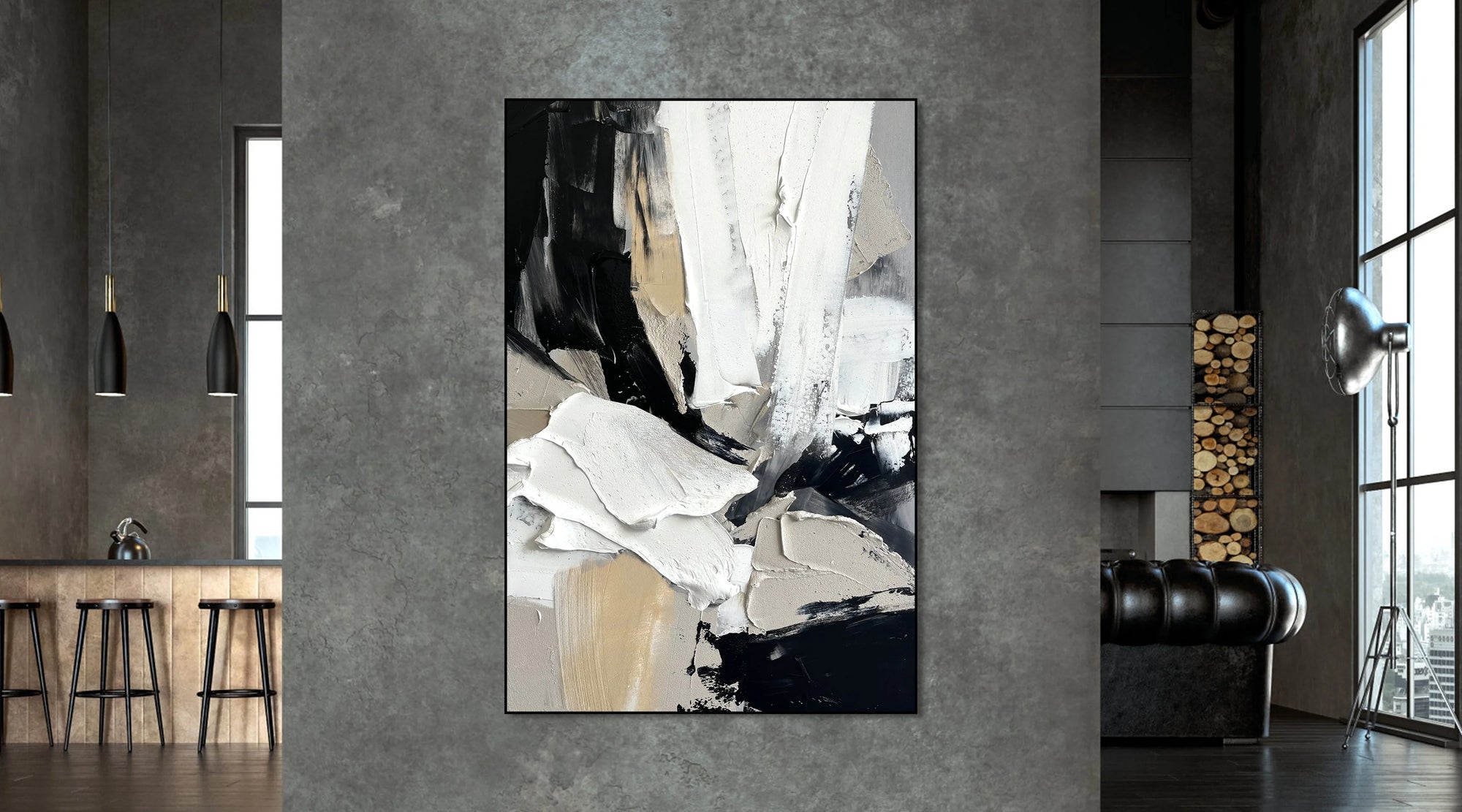 Multicolor Contemporary Textured Abstract Canvas Art For Sophisticated Interiors - Artwallpainting