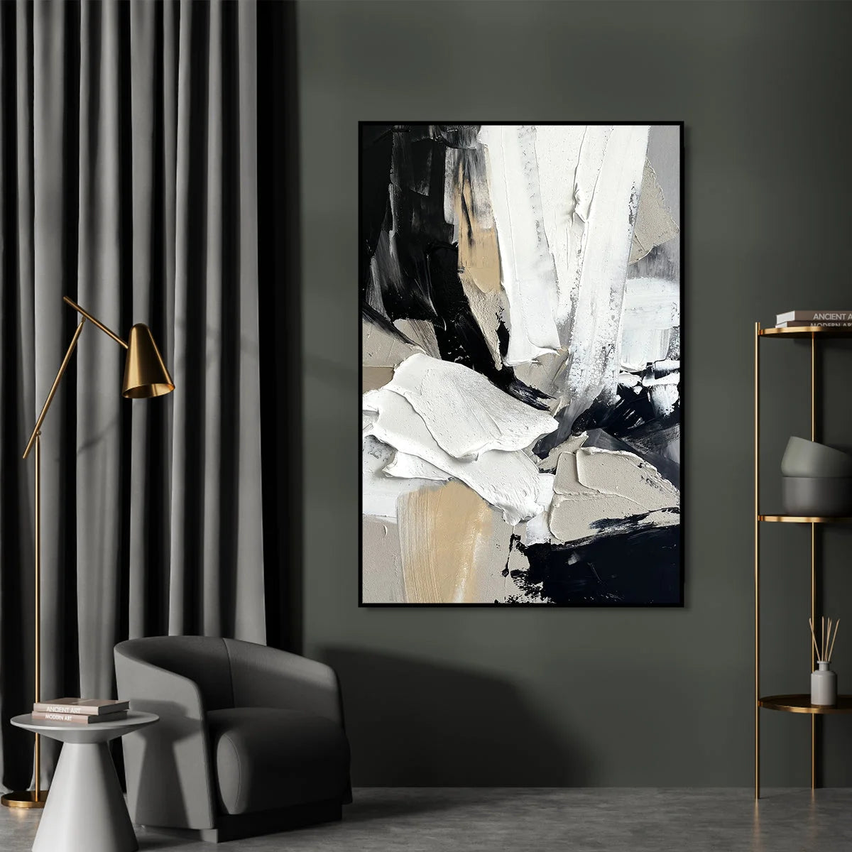 Multicolor Contemporary Textured Abstract Canvas Art For Sophisticated Interiors - Artwallpainting